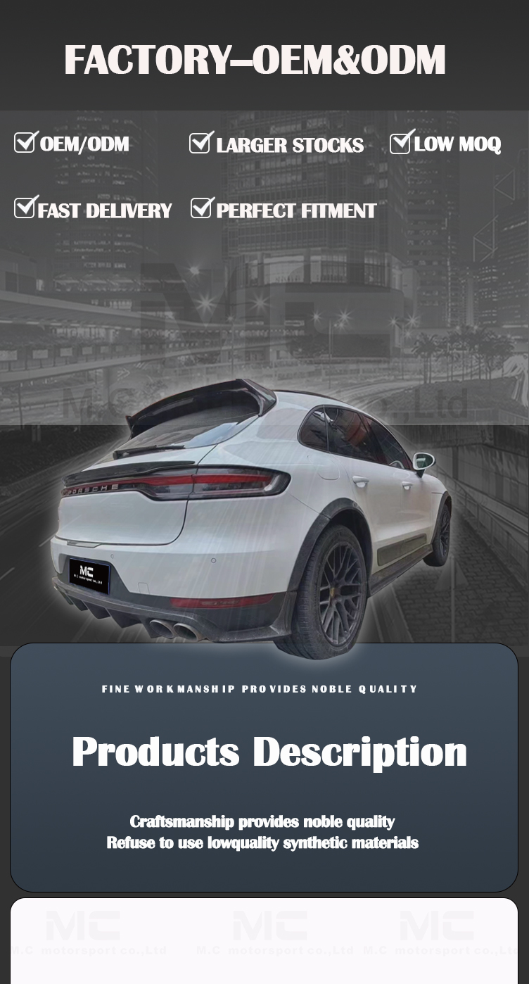 Porsche Macan 95B  Carbon Fiber Diffuser 2020-IN