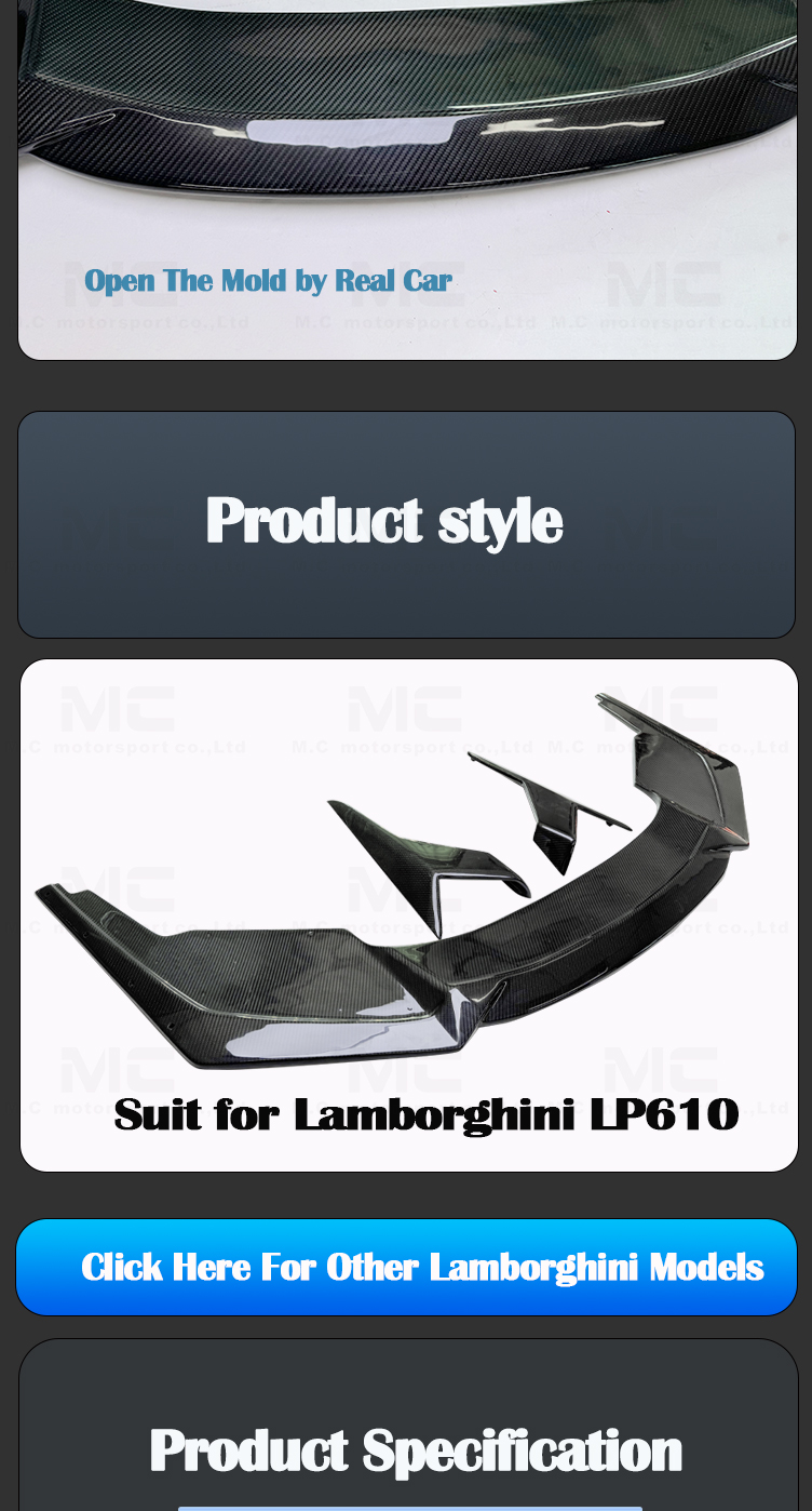 Lamborghini LB610 Carbon Fiber Front Lip