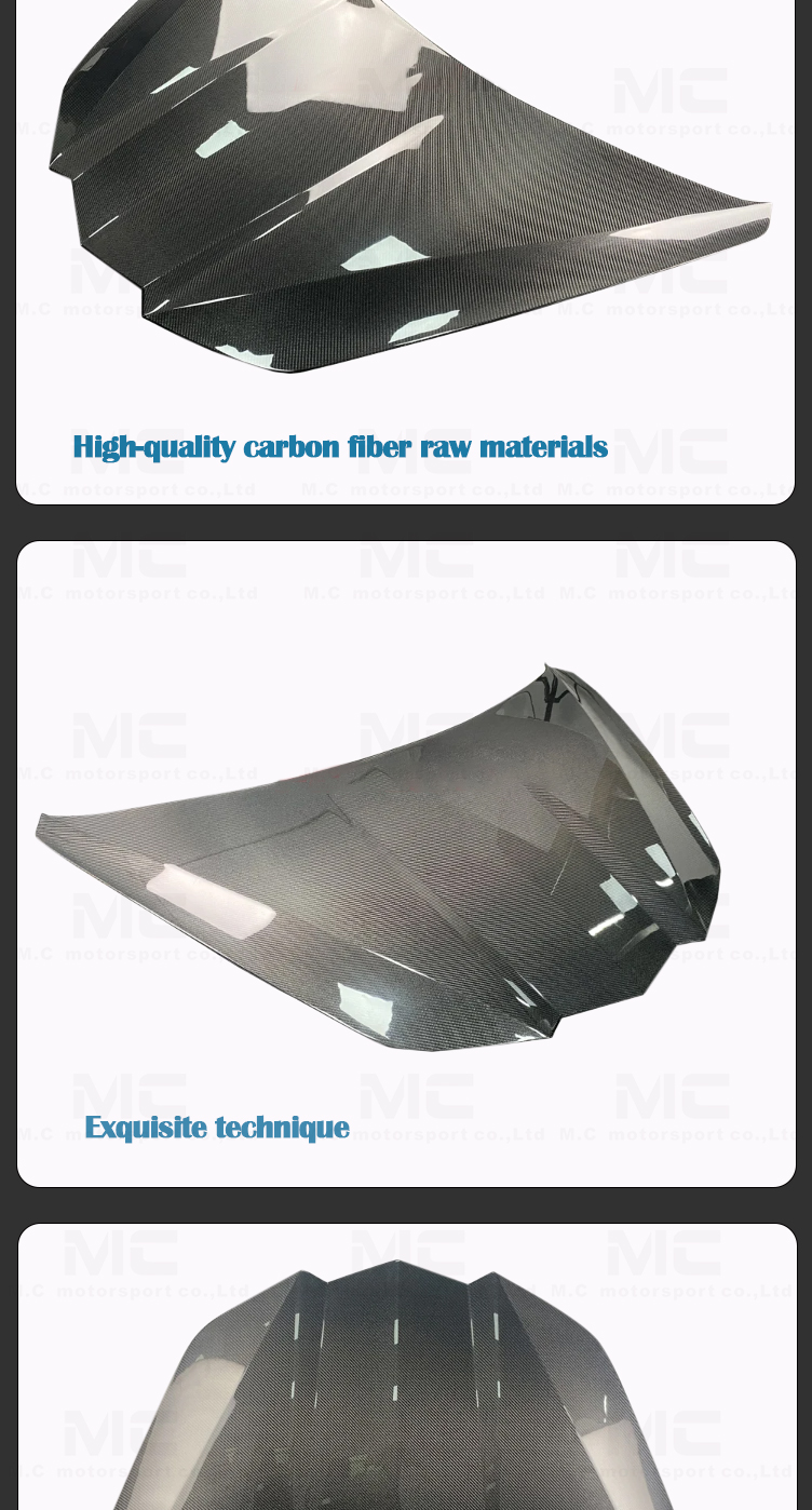 For Chevrolet Corvette C8 OEM Carbon Fiber Bonnt