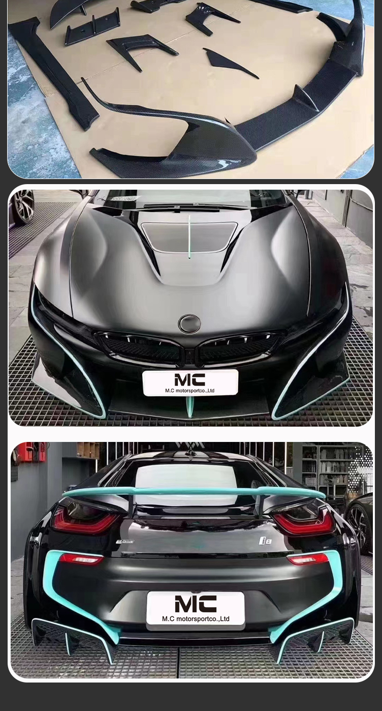 For BMW I8 TOP Style Carbon Fiber Body Kits