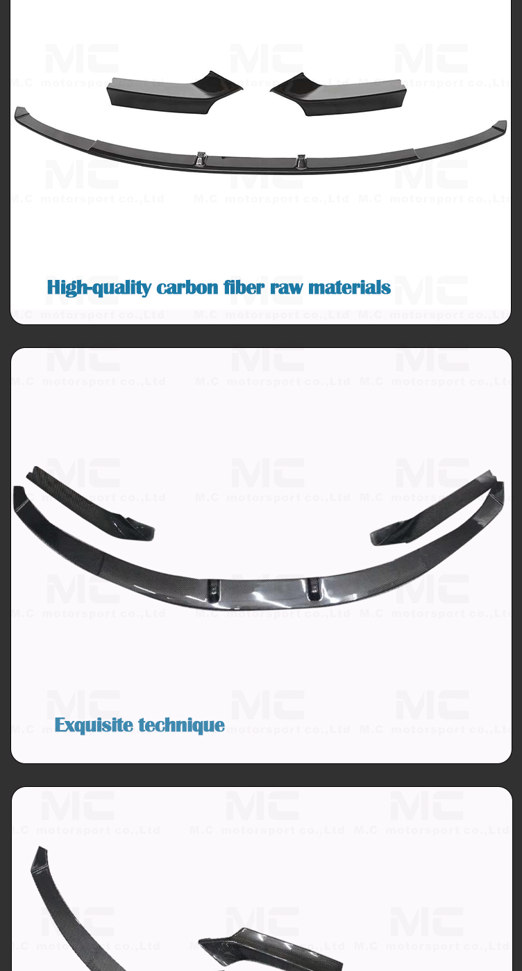 For BMW 2 Series F22 MP Style Carbon Fiber Lip