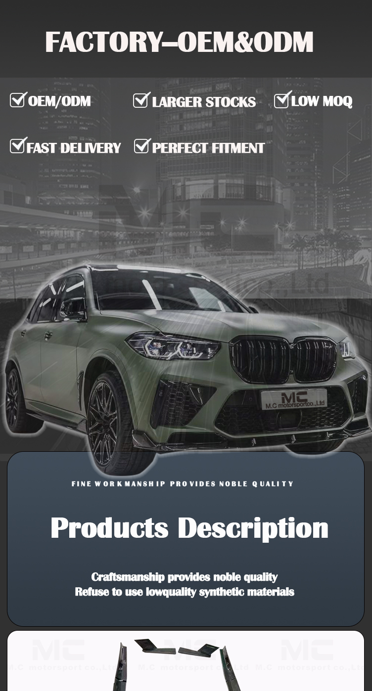 For BMW X5M F95 BS Style Carbon Fiber Body Kits