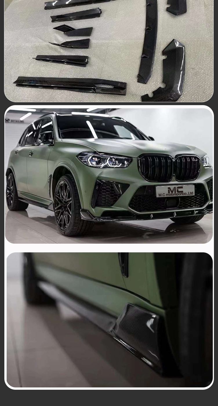 For BMW X5M F95 BS Style Carbon Fiber Body Kits