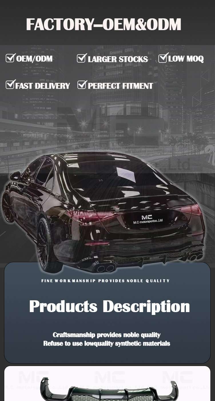 For Mercedes Benz W223 Brabus S63 Carbon Fiber Body Kits