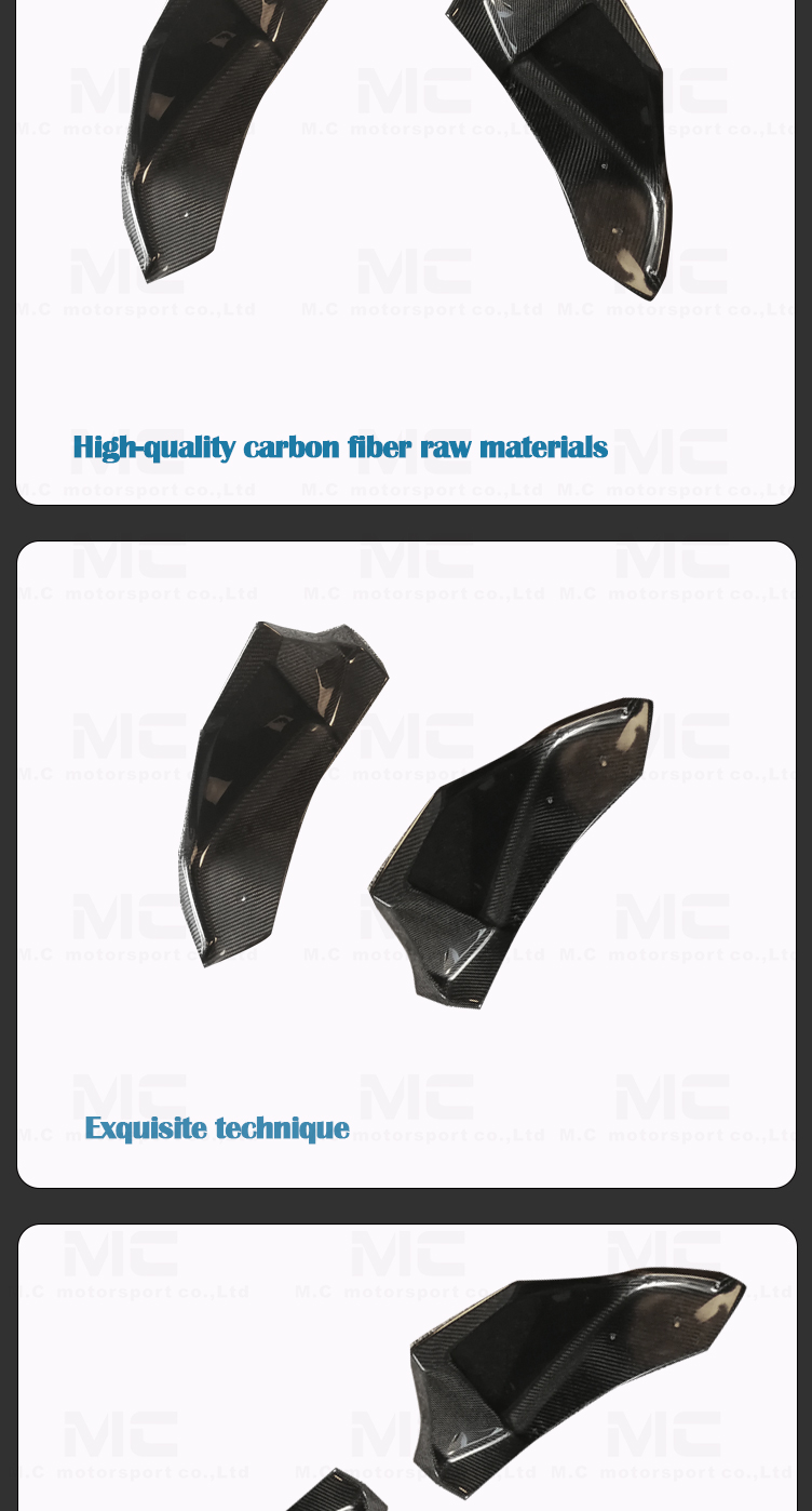 For Toyota Supra A90 A91 Carbon Fiber Rear Splitter