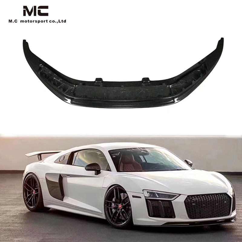 For Audi R8 Carbon Fiber V style Front Lip