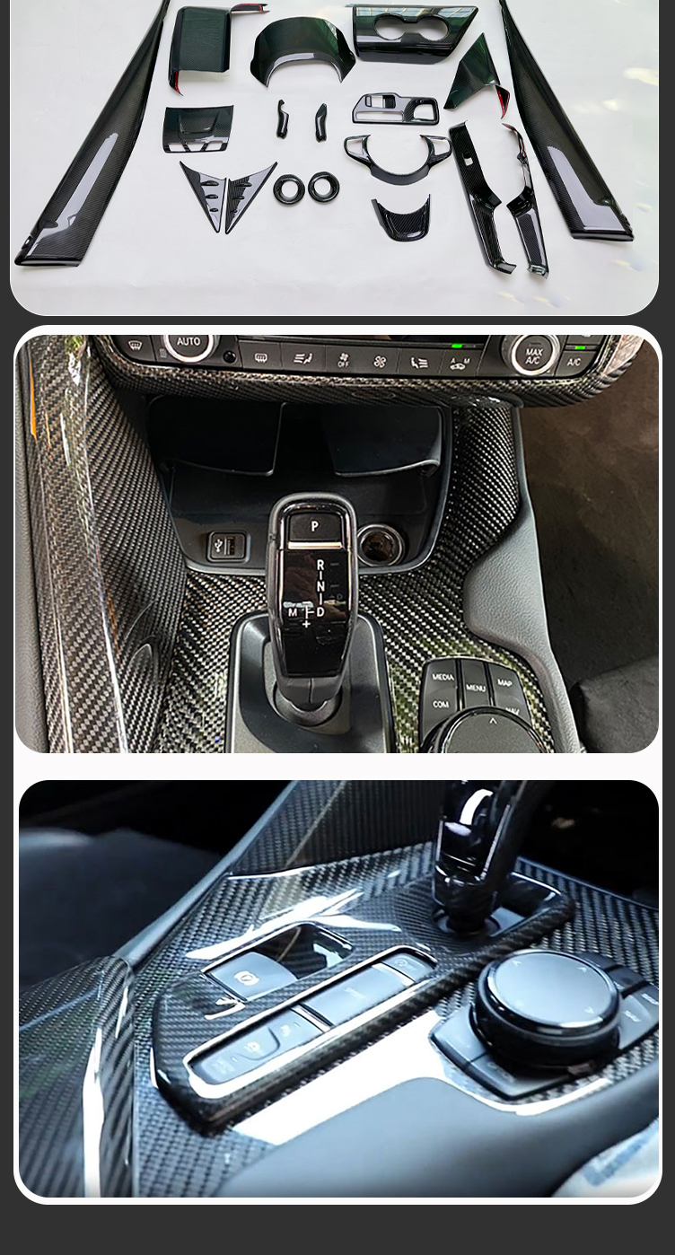For Toyota Supra A90 A91 Carbon Fiber Interior Trims 