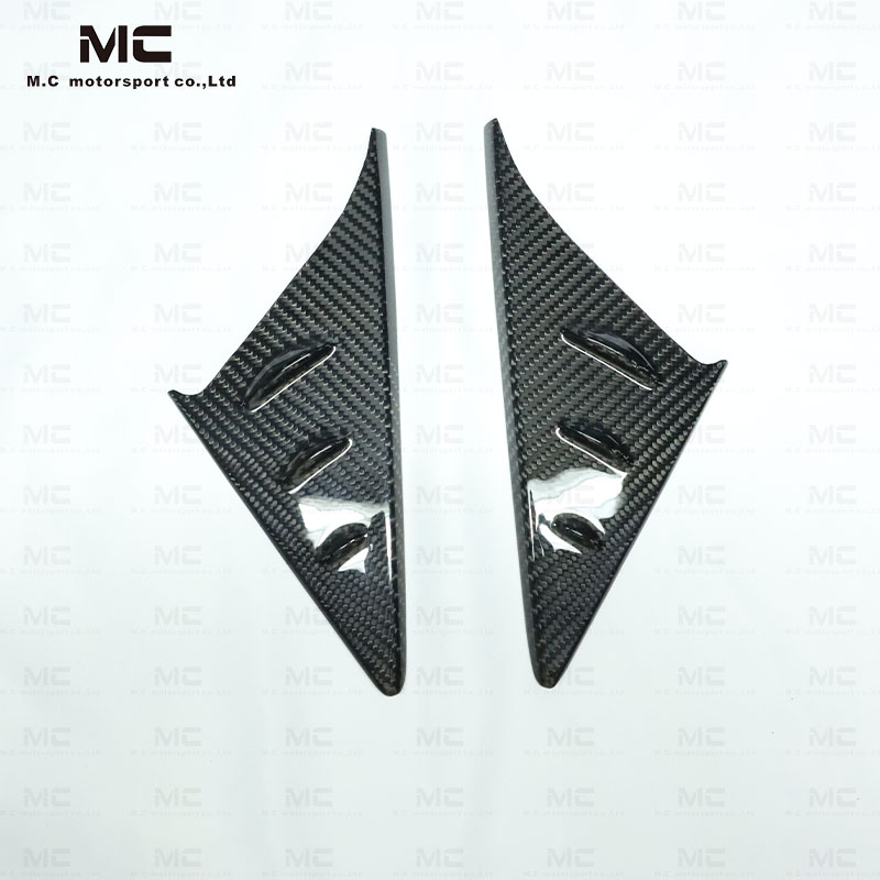FOR TOYORA A90 SUPRA 2020-UP DRY CARBON SIDE MIRROR TRIANGLE TRIMS WIND DEFLECTOR SET 